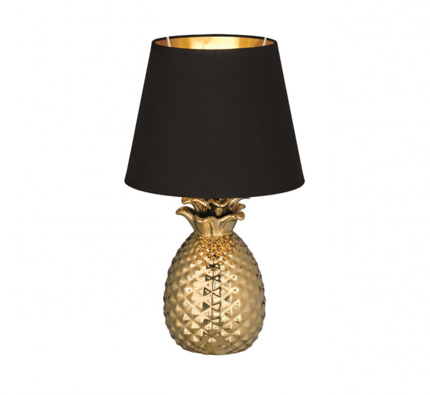 Trio Lighting Pineapple Bordslampa, mässingsfot i form av ananas